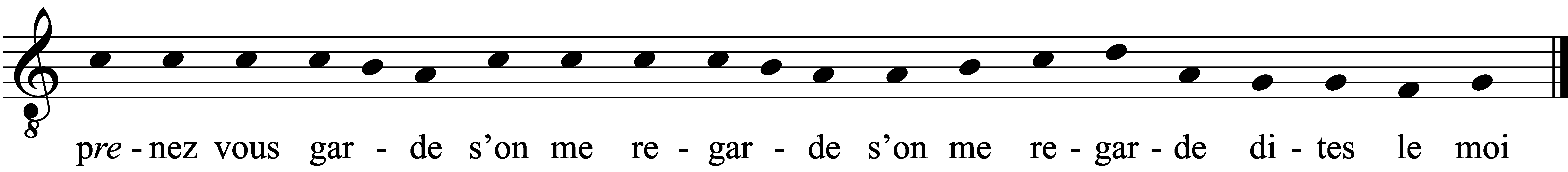 Refrain musical notation